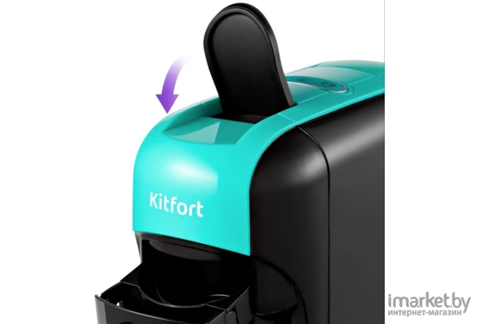Капельная кофеварка Kitfort KT-7105-3 (черно-бирюзовая)