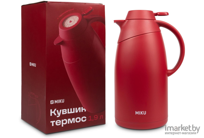 Кувшин-термос Miku С датчиком температуры 1.9 л (красный)