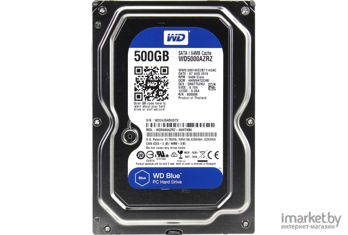 Жесткий диск WD blue 500GB (WD5000AZRZ)