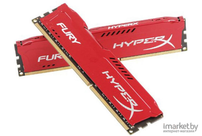 Оперативная память Kingston HyperX Fury Red 2x4GB KIT DDR3 PC3-14900 (HX318C10FRK2/8)