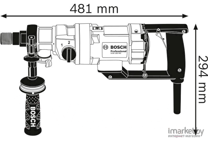 Дрель алмазного сверления Bosch GDB 180 WE Professional (0.601.189.800)