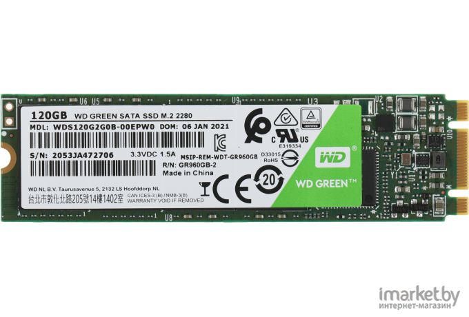 SSD WD Green M.2 2280 120GB [WDS120G1G0B]