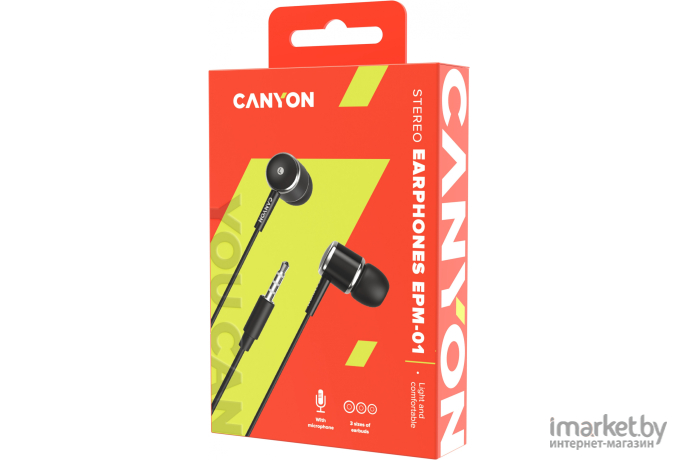 Наушники с микрофоном Canyon CNE-CEPM01B