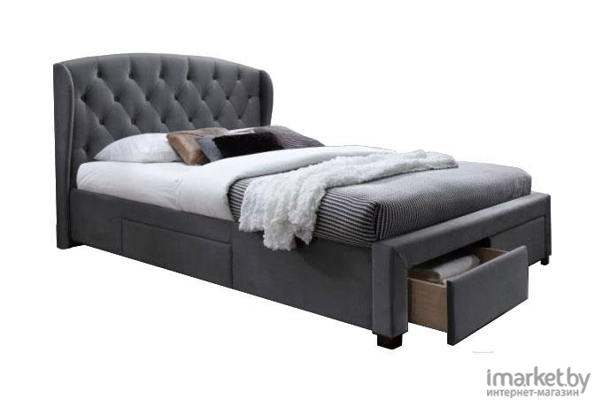 Кровать Halmar Sabrina 160x200 (серый)