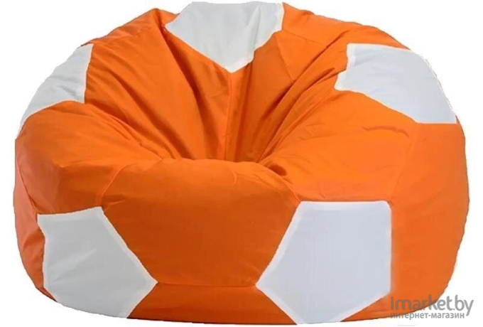 Кресло-мешок Flagman Мяч Стандарт М1.1-09 оранжевый/белый