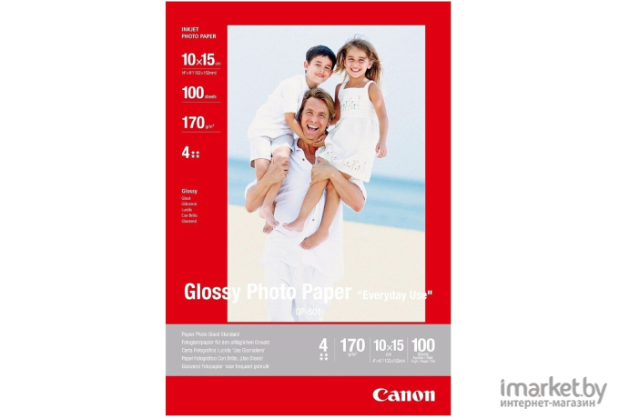 Фотобумага Canon Glossy Photo Paper GP-501 10x15 170 гм2 100 л (0775B003)