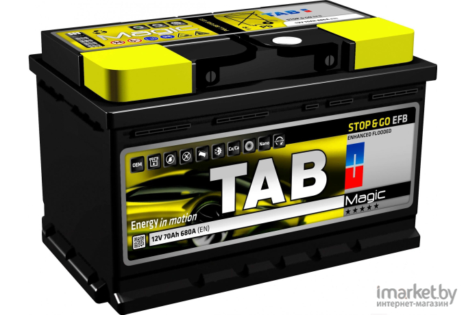 Автомобильный аккумулятор TAB Magic Stop & Go EFB R (90 А ч) (212090)